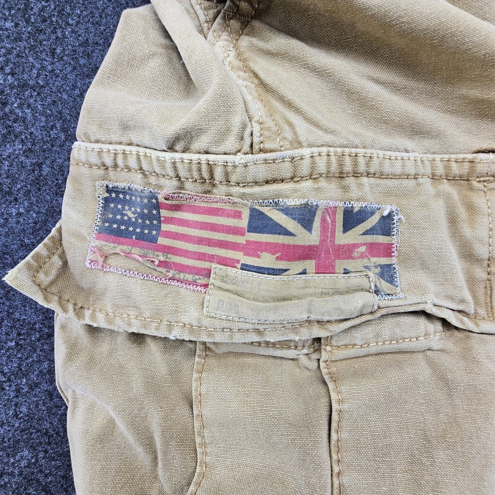 Denim & Supply Ralph Lauren Cargo Pants Mens Union Jack Flag Cotton VTG 29x30 - Picture 6 of 8